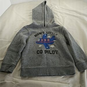 Boys 4T Jumping Bean Grey Hoodie w/ Plane